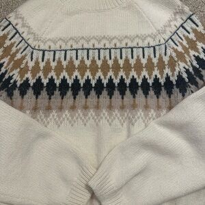 Women’s Cream Patterned Sweater
